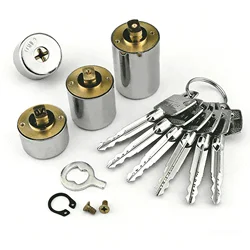 Automatic Gate Door Lock Core OB Hole Glass Sliding Door Lock Cylinder with Interior Door +6 Iron Key