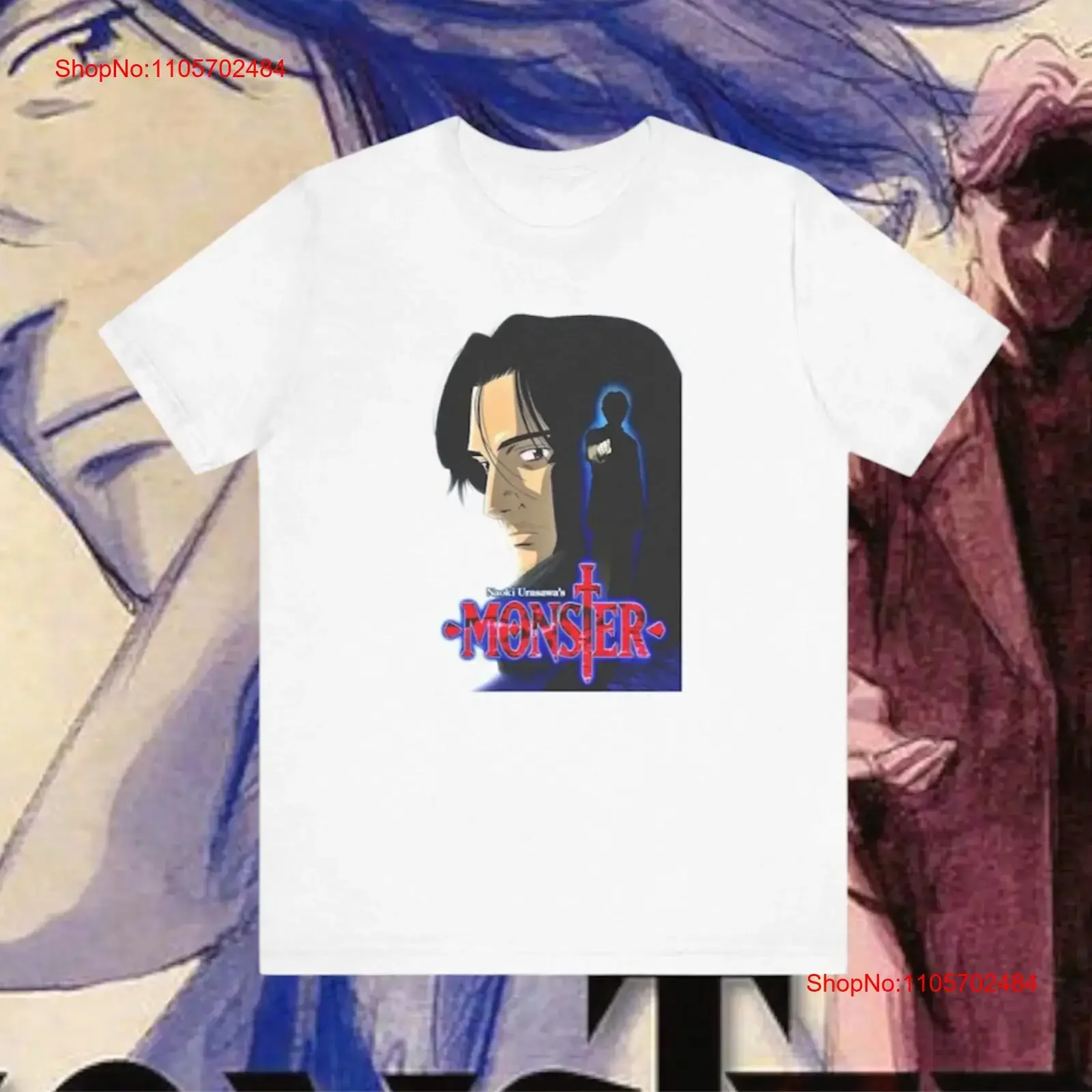 Monster Anime Naoki Urusawa Manga Johan Tenma Jersey T Shirt vintage Washed Casual Breathable Versatile Top For Everyday Wear