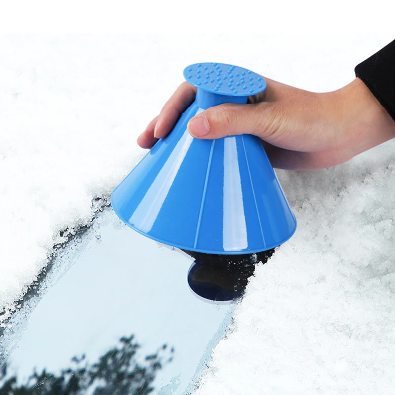 Car Window Windshield Magic Ice Scraper Oil Funnel Snow Remover Shovels Deicer Cone Tool Scraping Winter Accessories