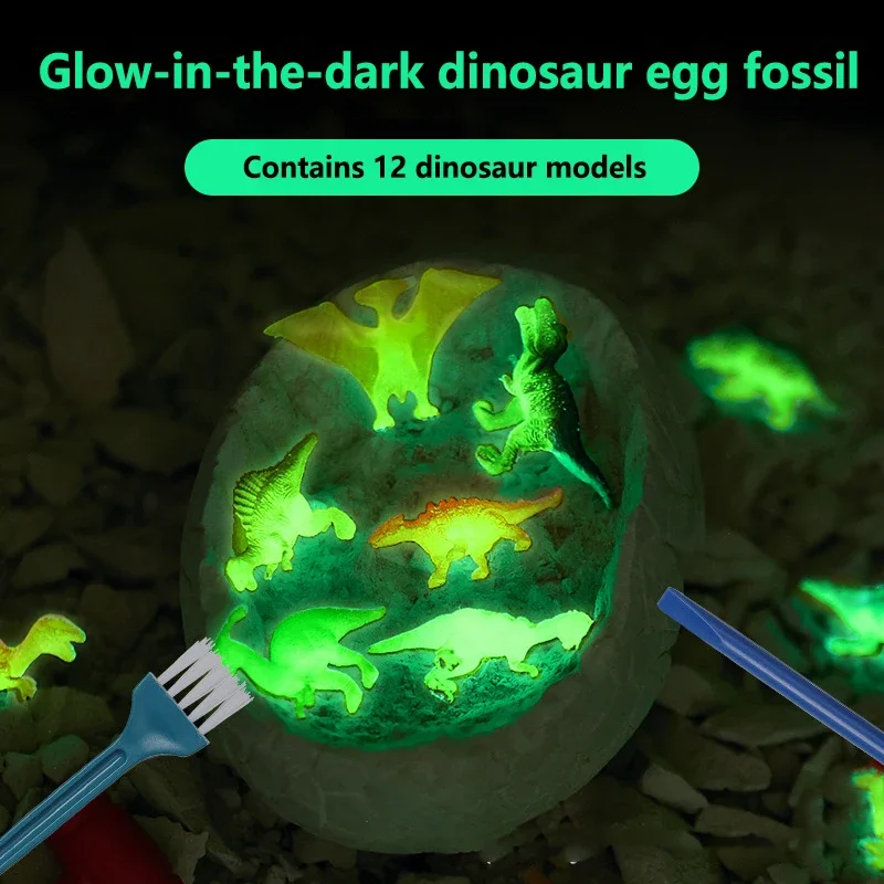 Nieuwe Kinder Educatieve Archeologische Opgraving Dinosaurus Ei Speelgoed Diy Lichtgevende Dinosaurus Fossielen Schatjacht Speelgoed