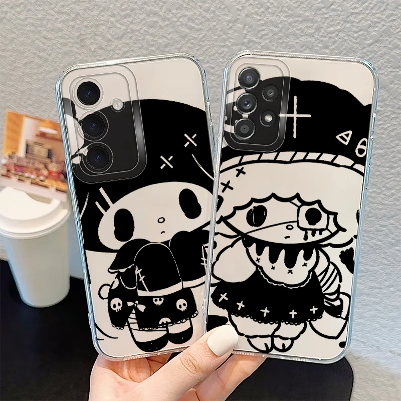 Funda de teléfono suave para Samsung Galaxy Note 20 Ultra 10 S22 FE S20 Plus S21 S24 S23 Ultra S25 Edge Sanrio Melody