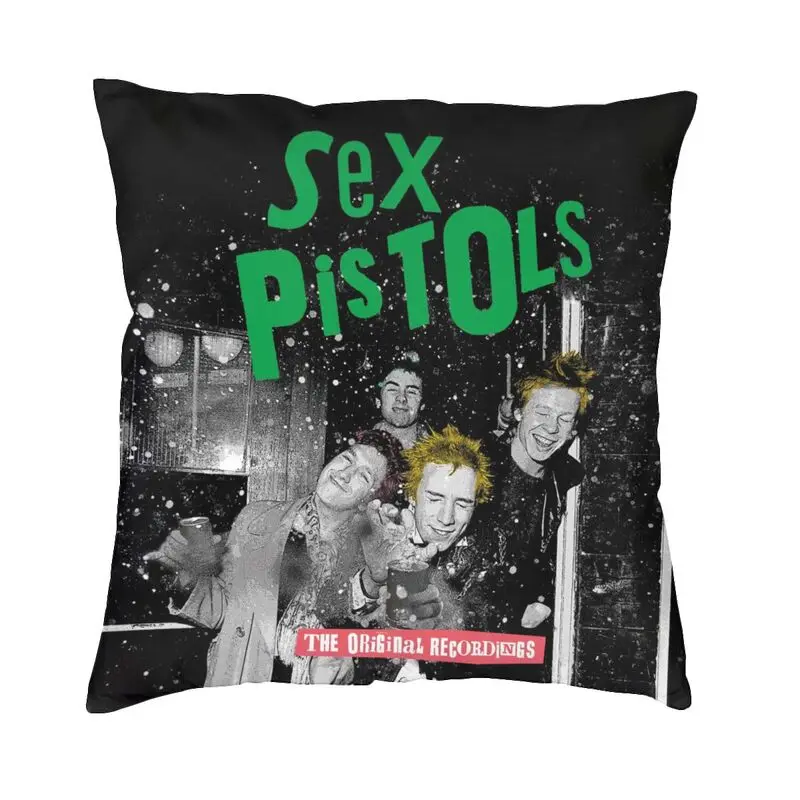 Heavy Metal Sex Guns Cushion Cover Sofa Home Decor Rock Roll Band Square Throw Pillow Case 45x45