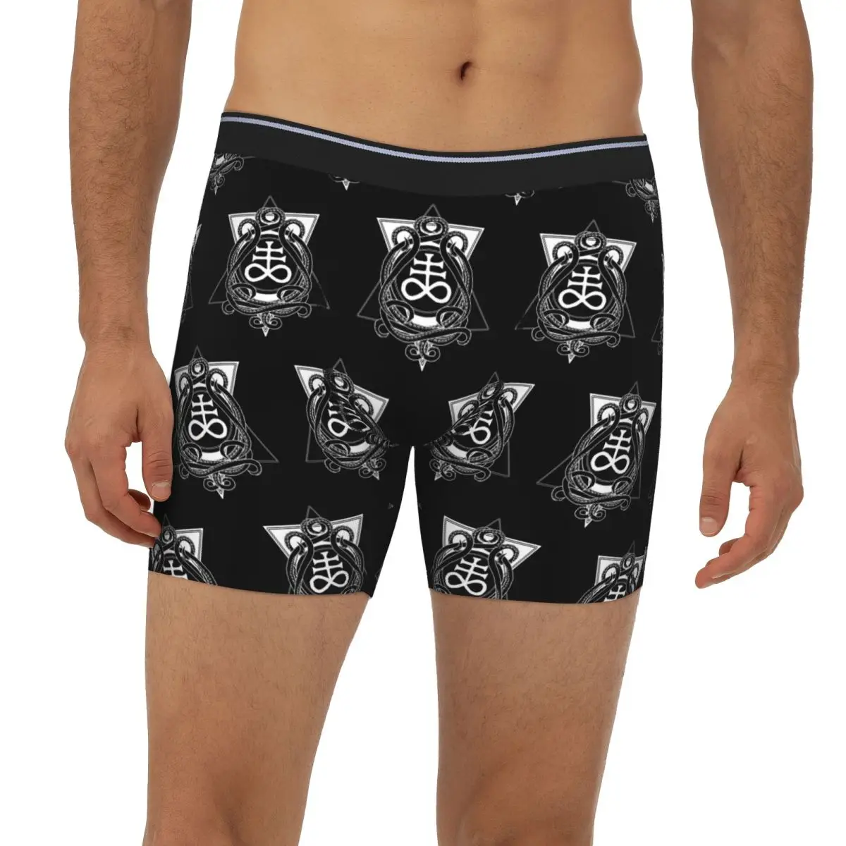 

Satanic Cross Leviathan's Cross And Tentacles Long Boxer Underpants Short Male Panties Underwear for Homme Man Boyfriend Gift