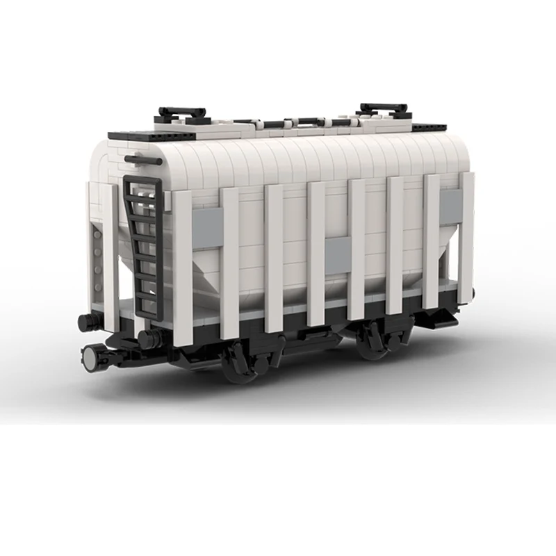 City Car Model MOC Building Bricks Railway 21 Ton Hopper Car Modular Technology Gifts Holiday Assemble Toys Suit Display