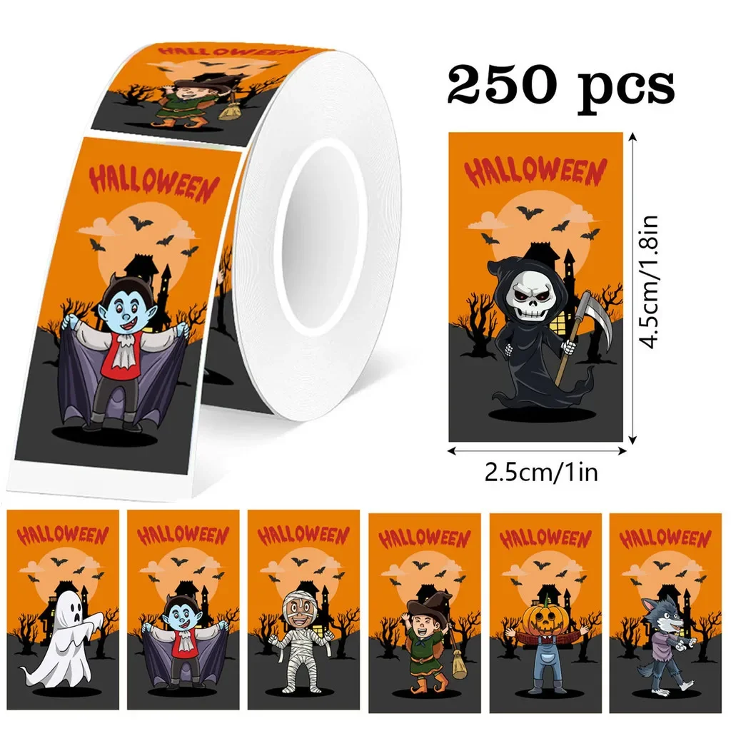 250PCS Halloween Scary Doll Graffiti Stickers (3 Styles) - PVC Self-Adhesive DIY Decor for Festive Parties Luggage & Skateboards