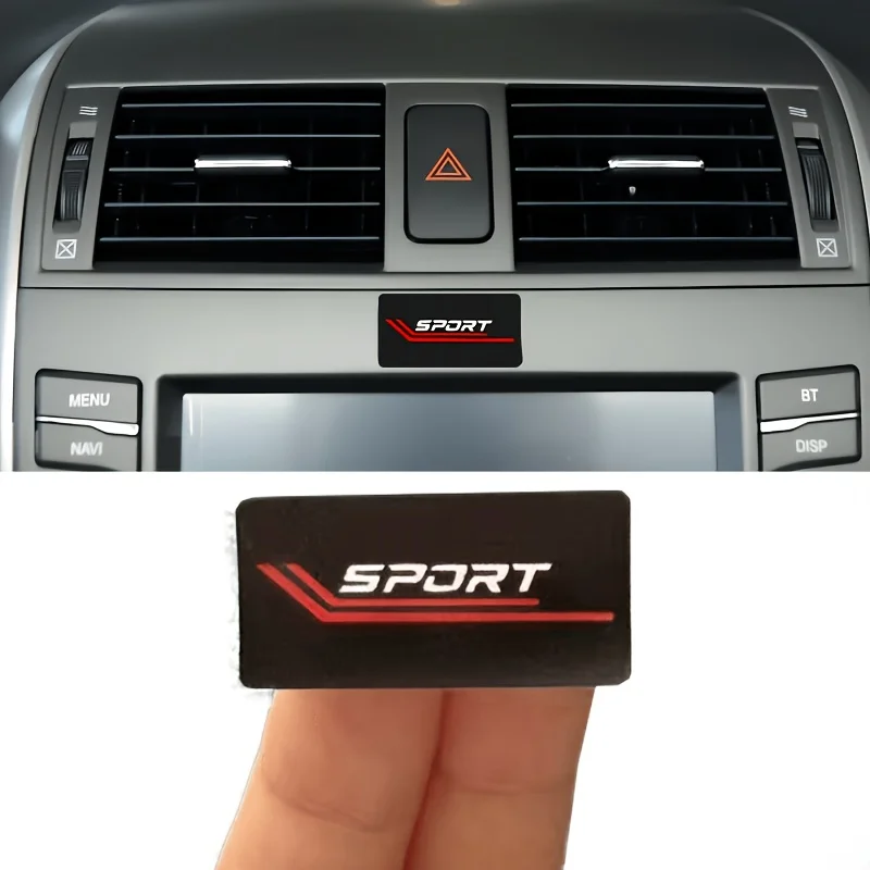 Red Line SPORT Letter Vinyl Car Stickers Auto Air Vent Interior Decor Decals for All Vehicles