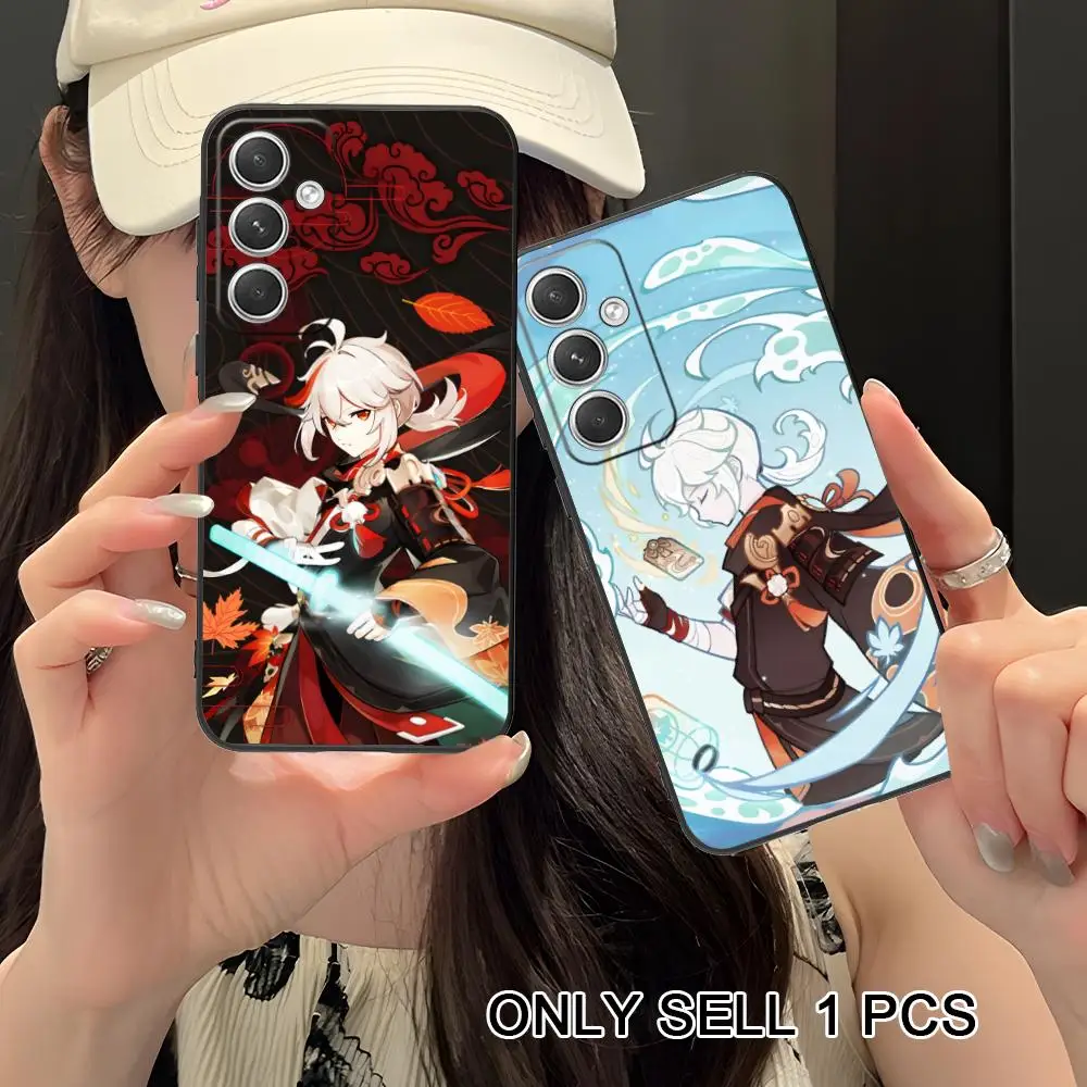 Game GI Kazuha Phone Case for Samsung Galaxy S26 S25 S24 S23 S22 S21 S20 Note20 Plus FE Ultra Soft TPU Shockproof Cover