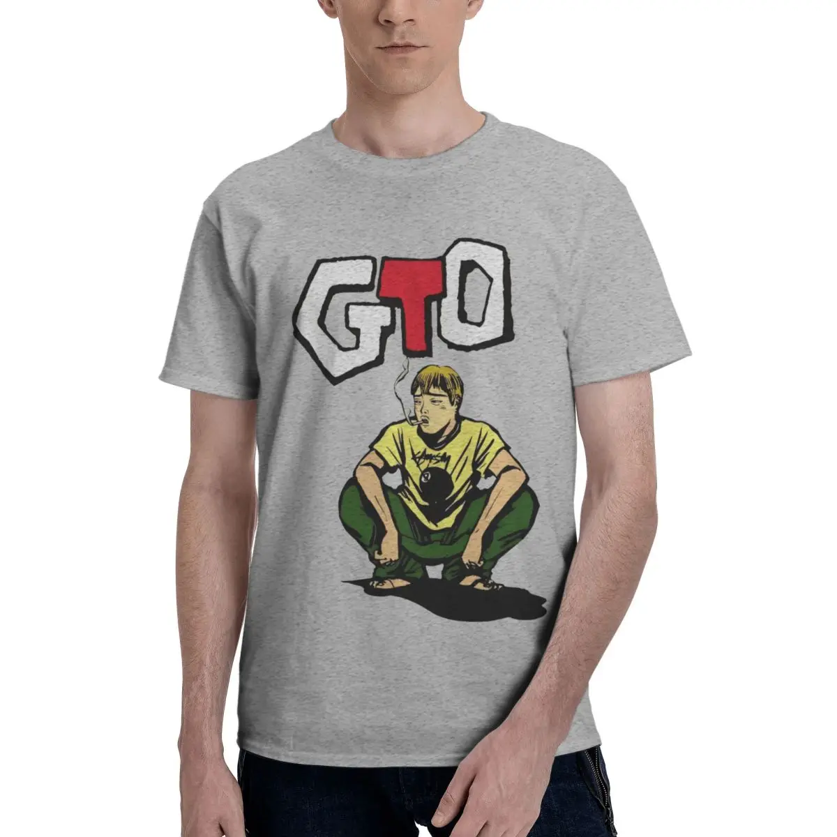 Men Great Teacher Onizuka GTO T Shirt Streetwear Big Size O-neck Cotton Sleeve T Shirt Homme