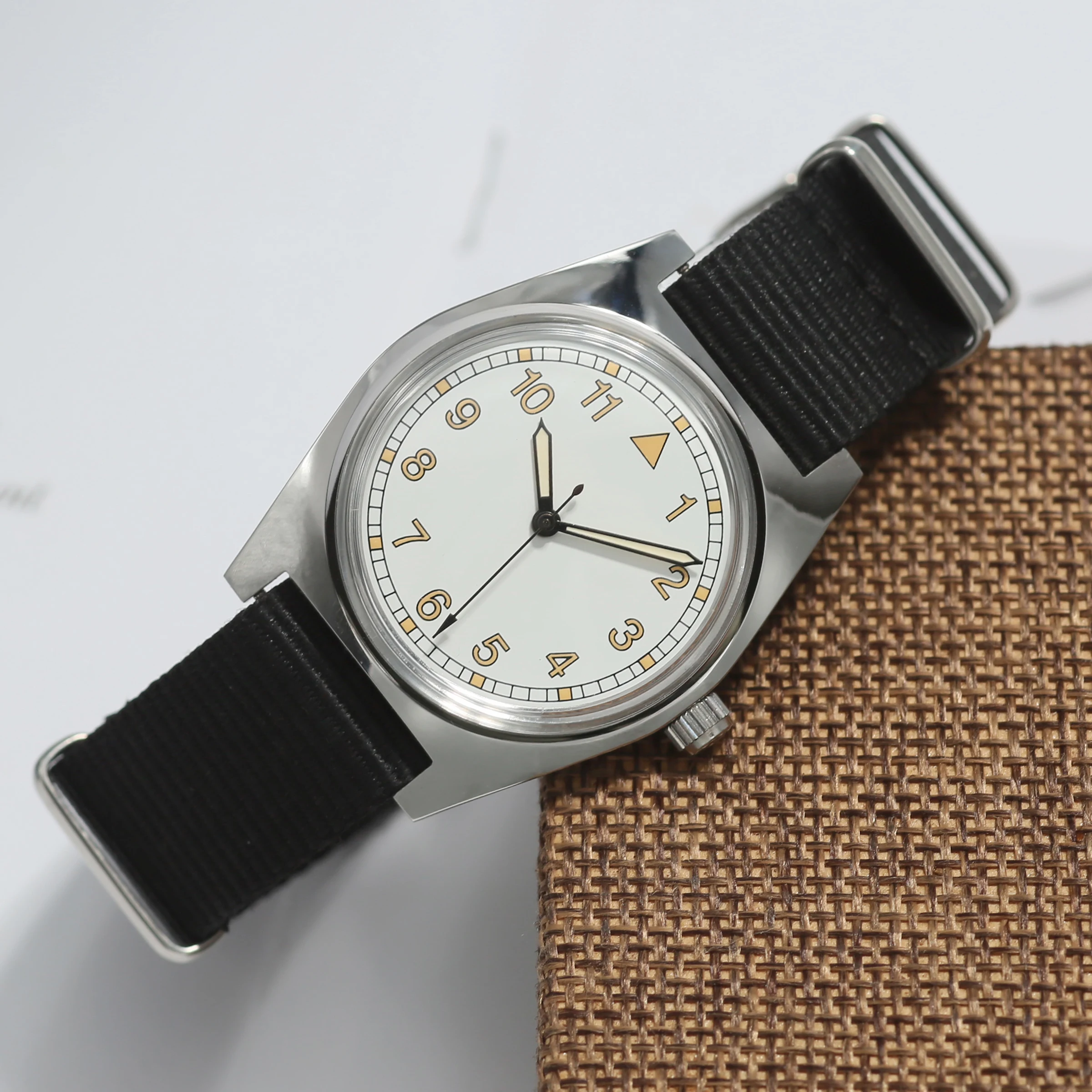Men's pilot watch 36MM vintage Chinese watch Shanghai 8120 manual movement suitable for men's holiday gifts
