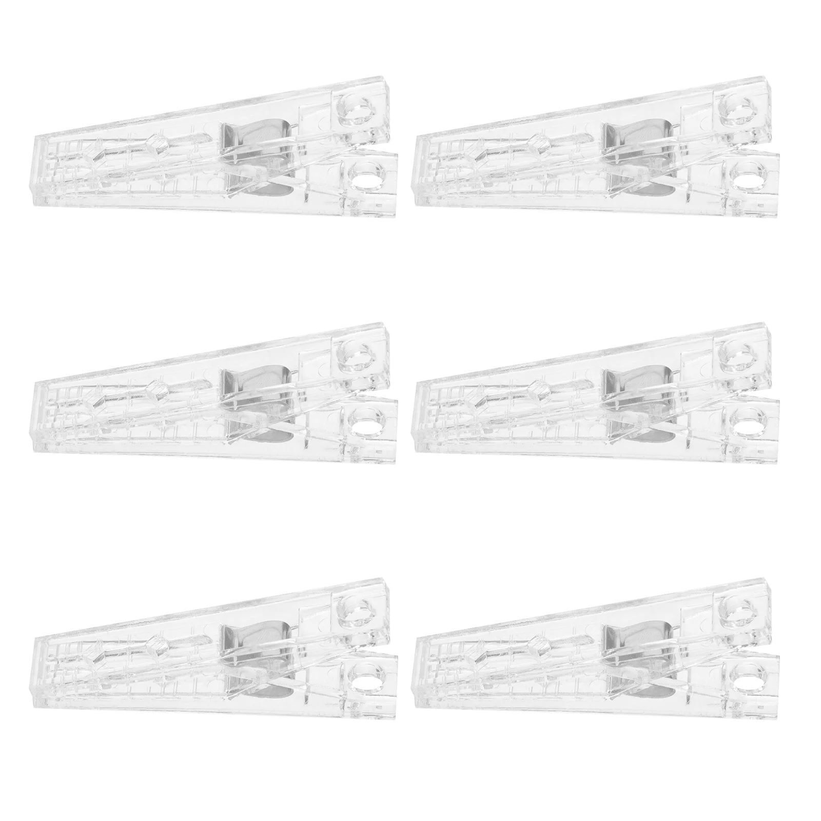 6pcs Plastic Clips Small Sewing Clips For Quilting Photo Display Reusable Craft Clamps Multi-Use Home Office Organizer