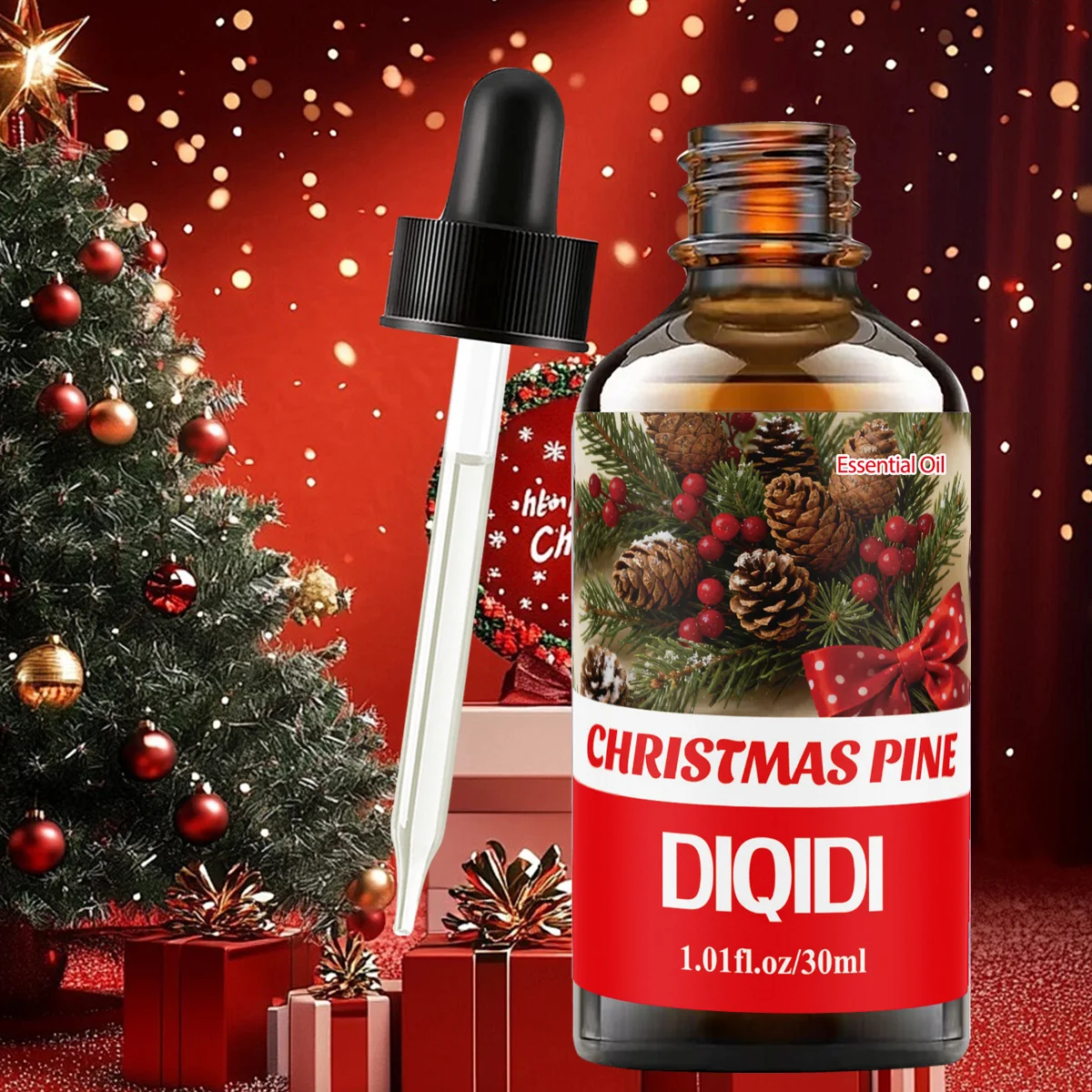 

30ML Christmas pine cone essential oil has a strong woody aroma and is suitable for use in diffusers and humidifiers