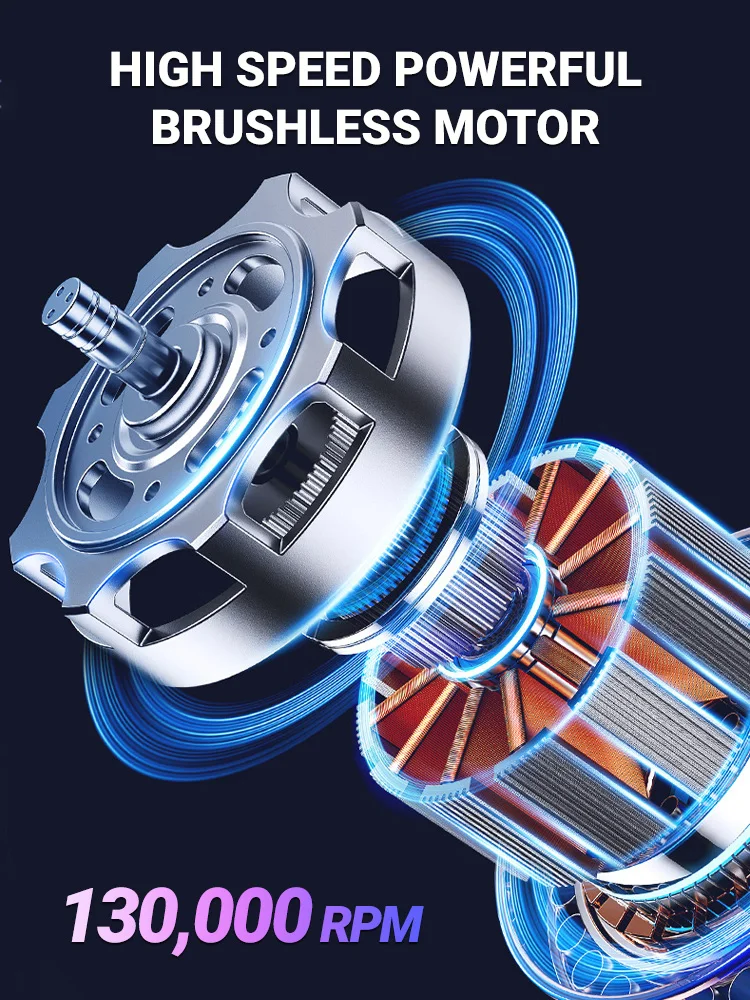 Mini Turbo Jet Fan Electric Air Duster Jet Blower with 3 Gear Adjustable 130000RPM Wind Speed 52m/s Car Computer Cleaning Tools