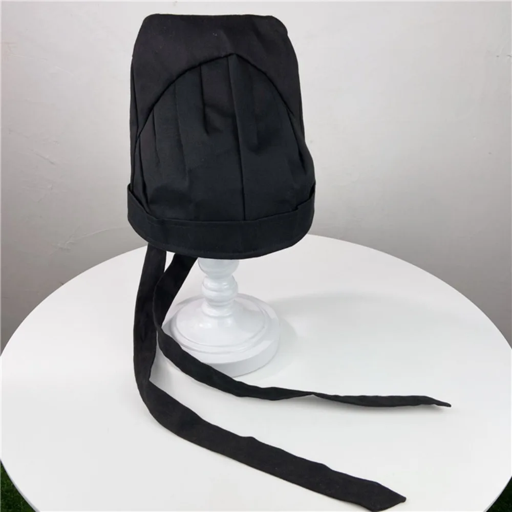 Comfortable Polyester Hanfu Hat Soft Black Headscarf Traditional Ancient Style Tang Headwear Performance