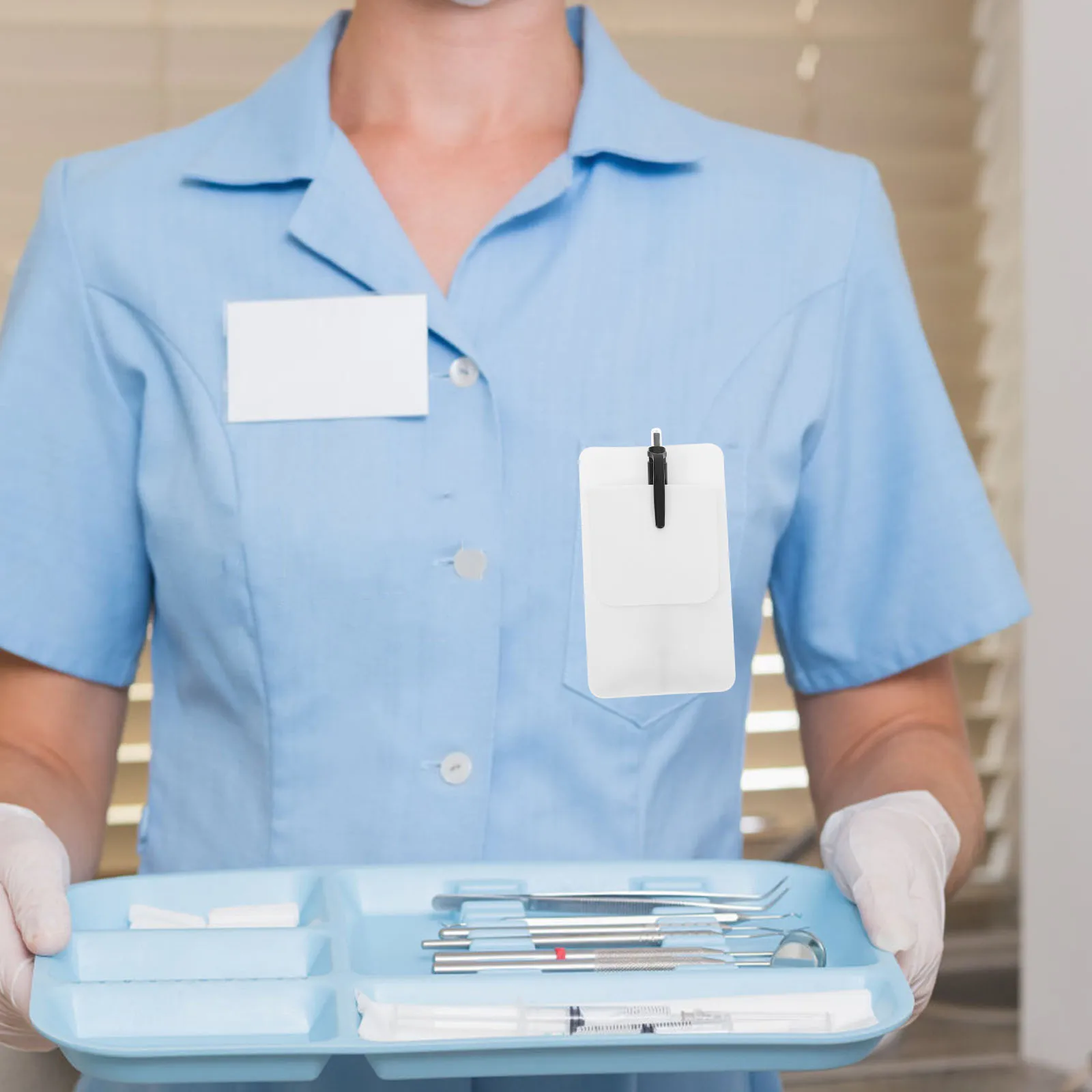 

10pcs PVC Pen Bags Soft Material Nurse Doctor Pocket Protectors Coats Case Organizers Shirt Pouch Storage