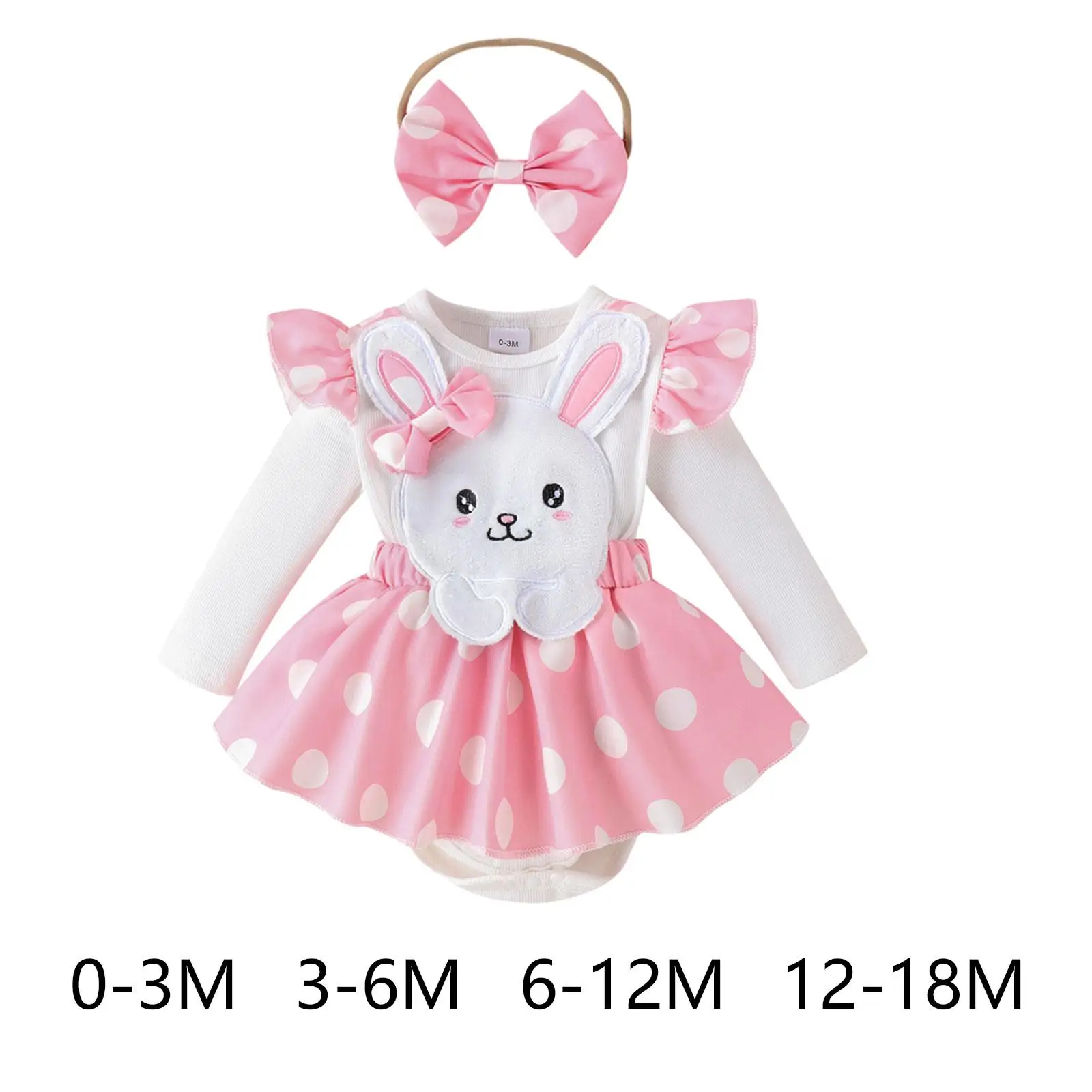 Vestido de conejo para niñas con pajarita, accesorios de disfraz de conejito de Pascua, vestido ligero para regalo, fiesta temática de baile y graduación