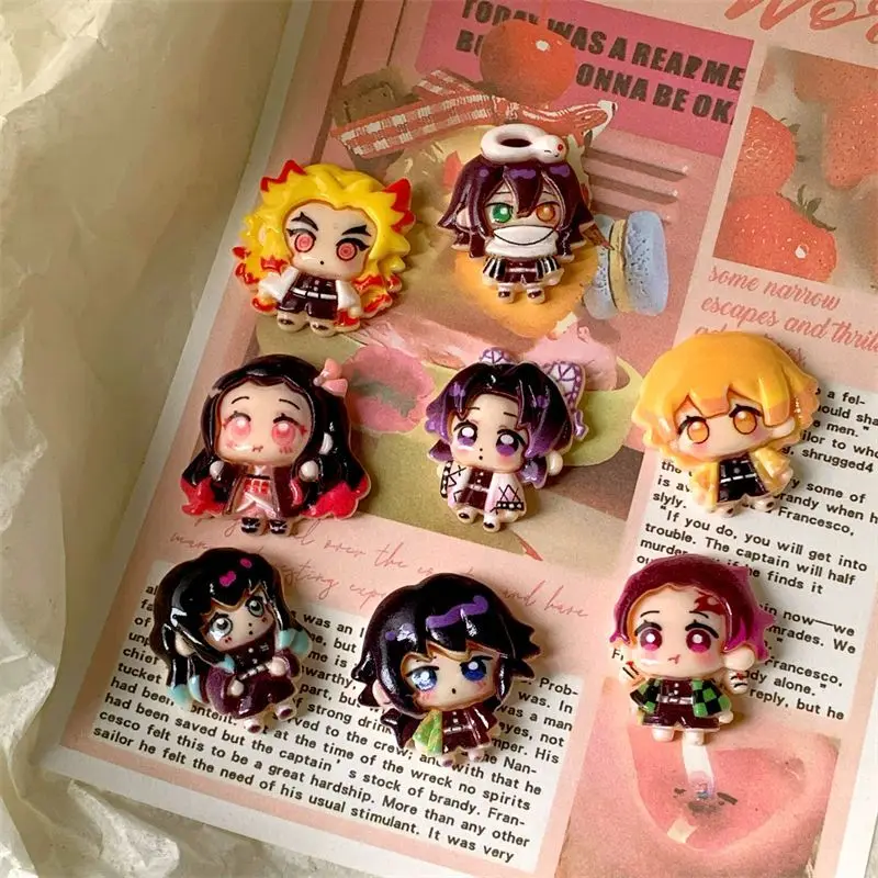 Demon Slayer Accessories Seamless Dot stickers, Nezuko Water Cup stickers, Zenitsu Car stickers, Anime Gel Glue DIY Materials view 6
