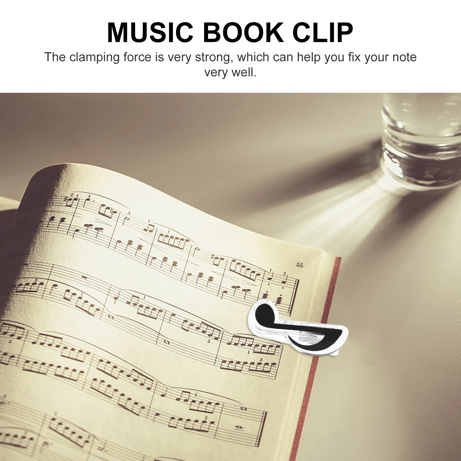 

6 Pcs Sheet Music Clip Piano Book Page Holder Bookend Note Clips Notes