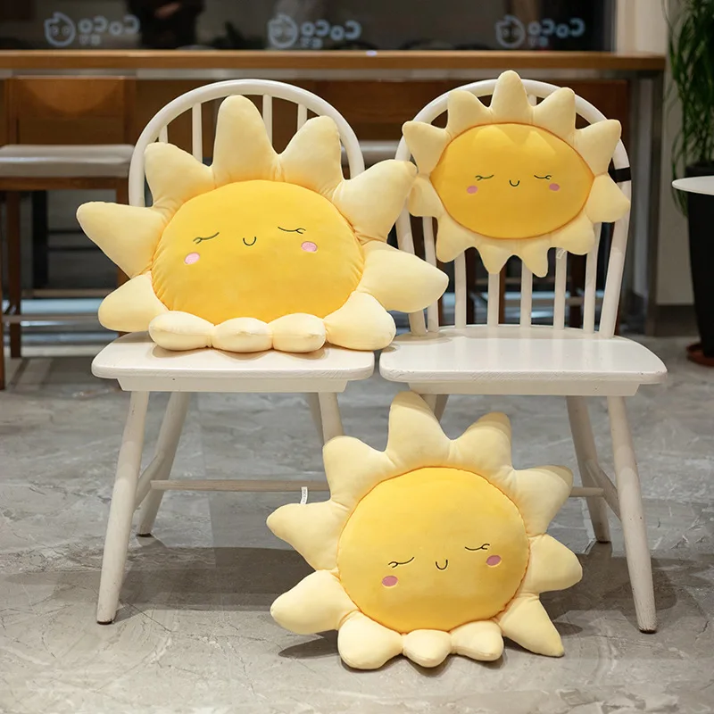 Nordic Ins Hot Down Cotton Plush Cushion Sun Pillow Girl Heart Clouds Home Sofa Decorative Cushion
