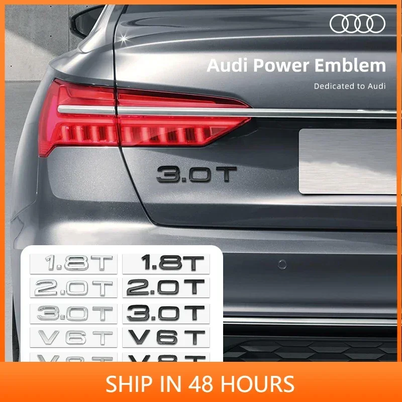 

Эмблема для Audi 1.8T 2.0T 2.4 3.0T 3.2 3.6 A3 A4 A5 A6L A7 A8L Q3 Q5 Q7, наклейка-логотип на багажник автомобиля с полным приводом, автомобильные аксессуары