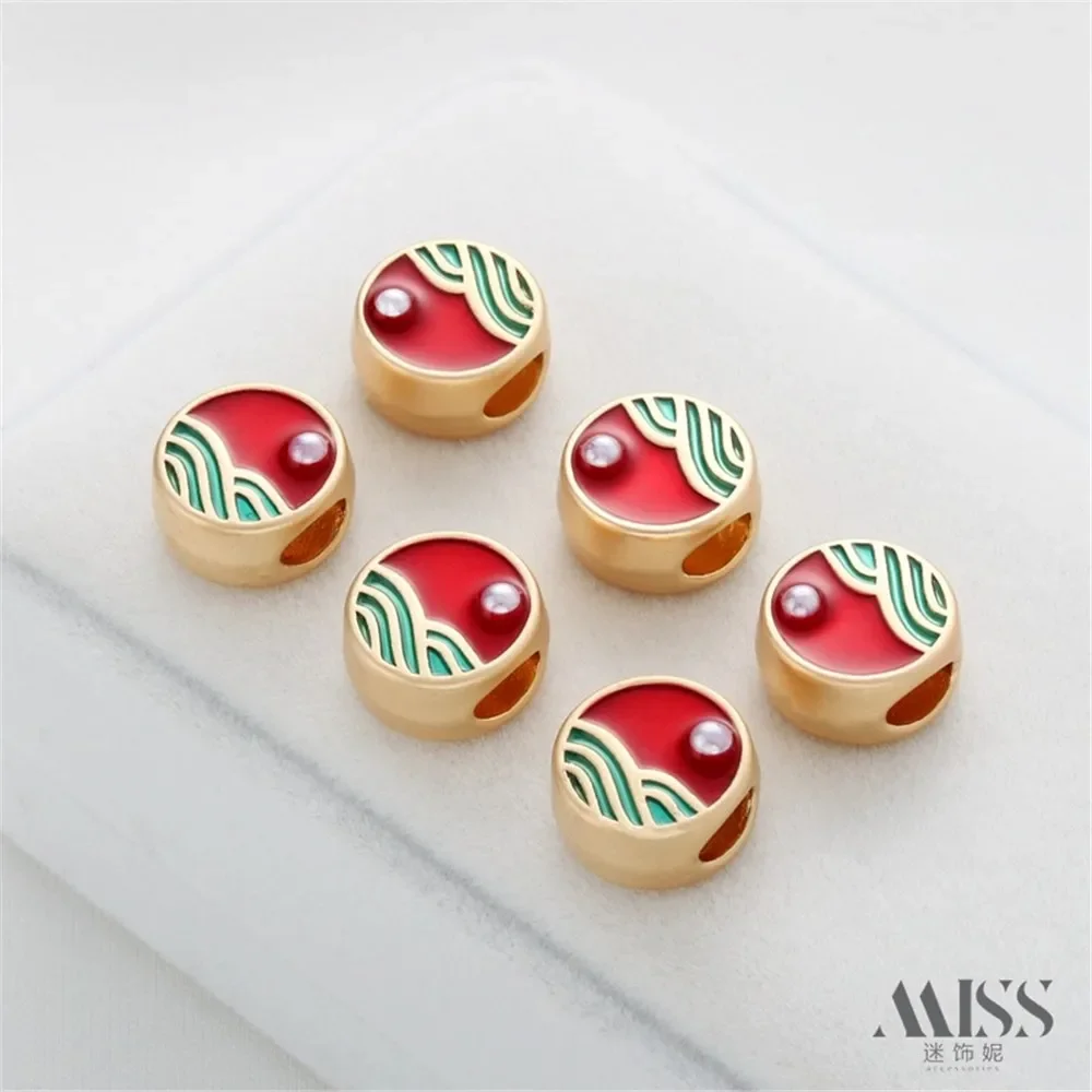 

Bright Moon on The Sea, Rising Sun, Large Hole Bead-separated DIY Bracelet, Necklace, Beaded Jewelry Accessories