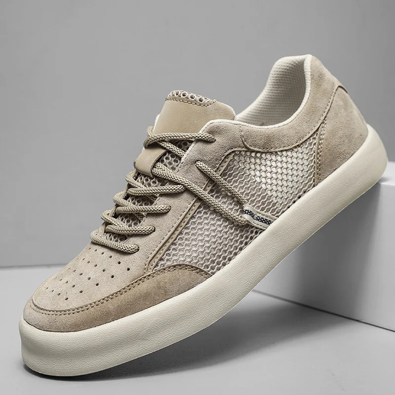 

Мужские туфли для скейтбординга на массивной платформе, сетчатые низкие кроссовки на плоской подошве, спортивная повседневная обувь, уличная прогулочная обувь для скейтбординга