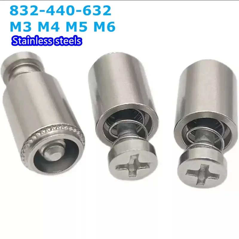 Vis à panneau captive en acier inoxydable Peijian 832-440-632-m3 M4 M5 M6 Pfc2p, boulon à ressort non encastré
