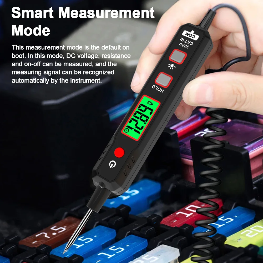 GVDA Auto Car Voltage Detector Pen Electrical Line Tester DC 100V Resistance NCV car Fault Maintenance Circuit Test Pen