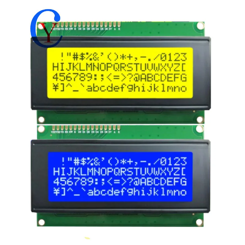 5V LCD Board 2004 20X4 Display Blue Yellow Screen LCD2004+I2C Board English Russian Cyrillic Font For 3D Printer IIC I2C Adpater