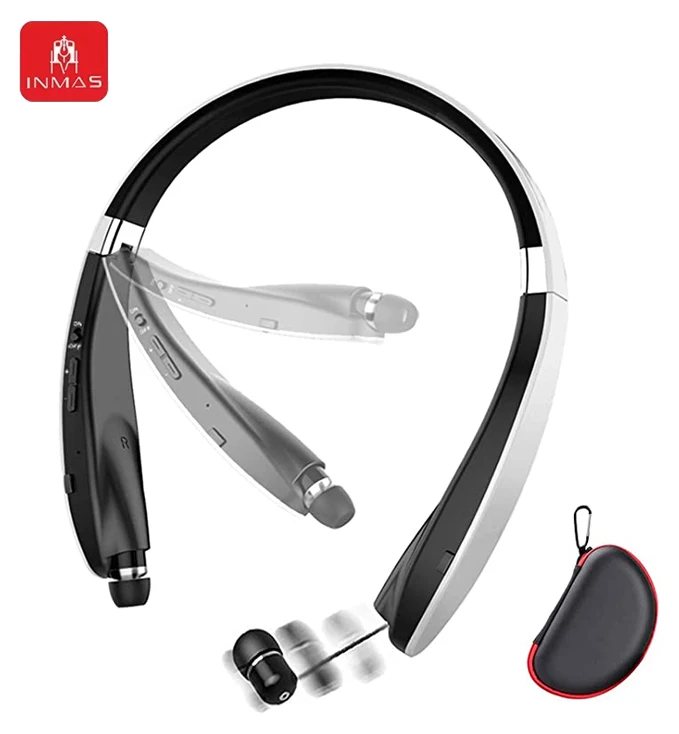 INMAS SX-991True Wireless Foldable Earbuds Bluetooth Neckband Headset Hifi Stereo Earphones Noise Cancelling Headphones With Mic