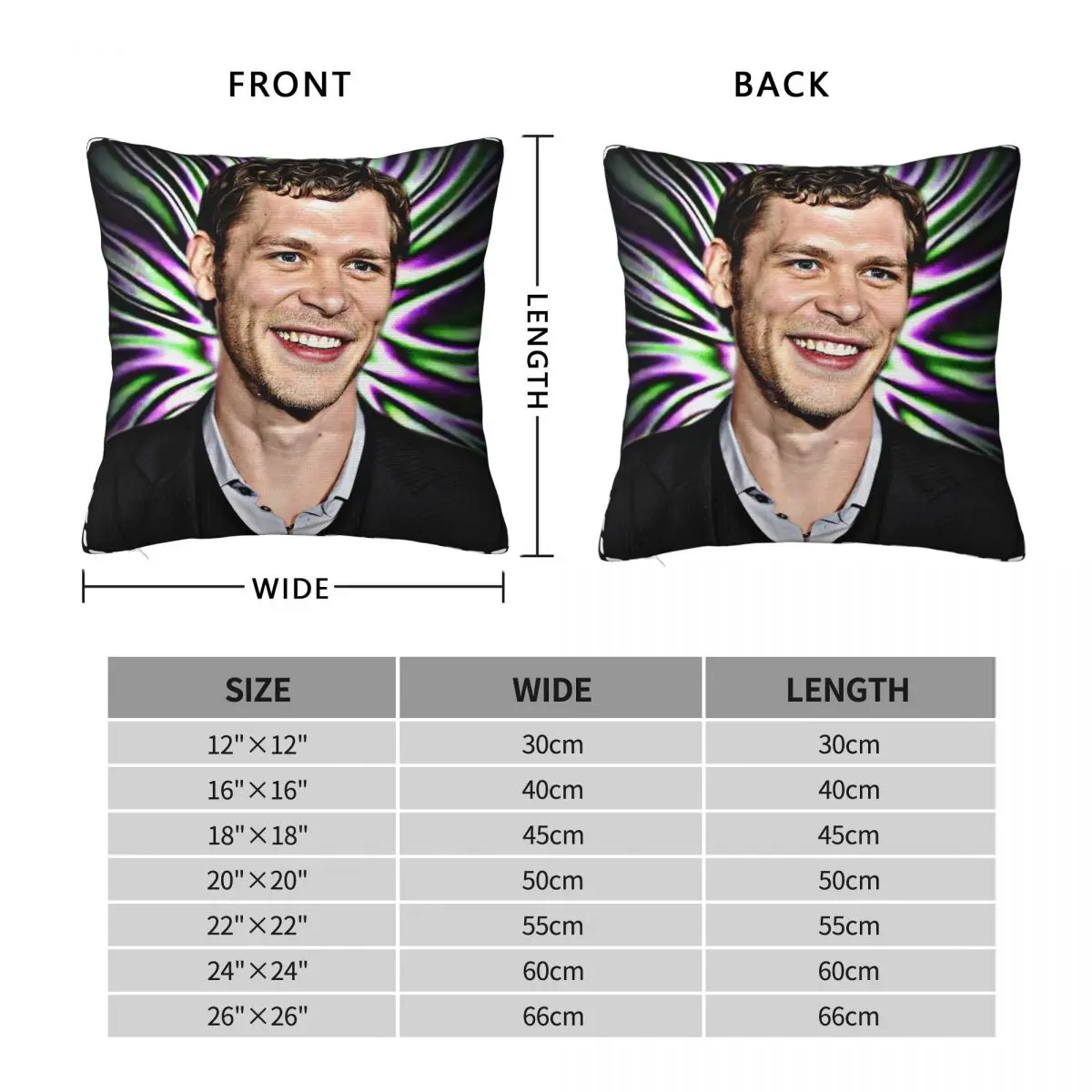 Klaus Mikaelson Joseph Morgan Pillowcase Polyester Linen Velvet Creative Decorative Throw Pillow Case Home Cushion Cover 45x45