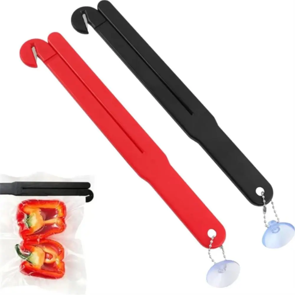 

Stainless Steel Food Bag Cutter Lightweight Design Portable Size Food Pouch Squeezer Reusable Function Plastic Material
