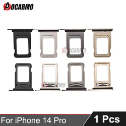 Aocarmo For iPhone 14 Pro 14Pro Single Dual SIM Card Tray Holder Slot Drawer Black Silver Purple Gold Replacement Part