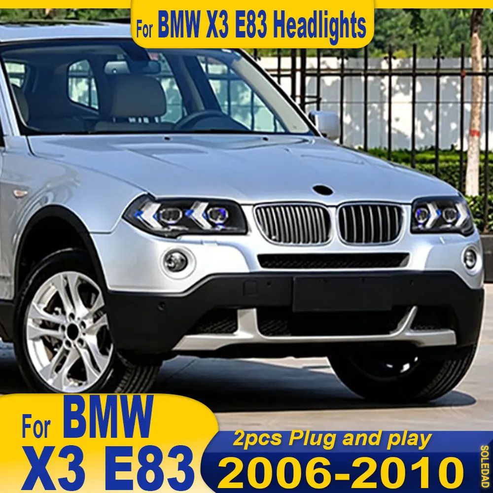 Car headlights for BMW X3 E83 2006-2010 LED Headlight Projector Lens Front HeadLights DRL Signal Accessories Plug and play - view 3