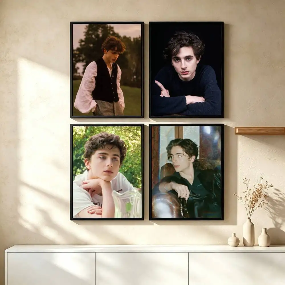T-Timothee Chalamet Actor Poster High Quality Dorm Living Room Aesthetic Wall Decoration Painting Stickers Gift