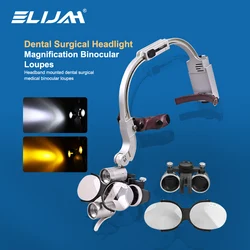 Dental LED Head Light Lamp For Magnification Binocular Loupes Denspay 5W Light 2.5X 3.5X Dentisit Surgical Headlight Lab Tools