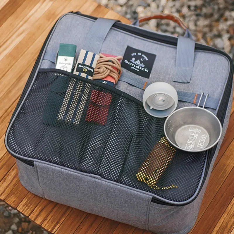 Camping Gas Tank Storage Bag Large Capacity Canvas Gas Canister Picnic Organizer Stovegas Tank Cookware Set Storage Bags