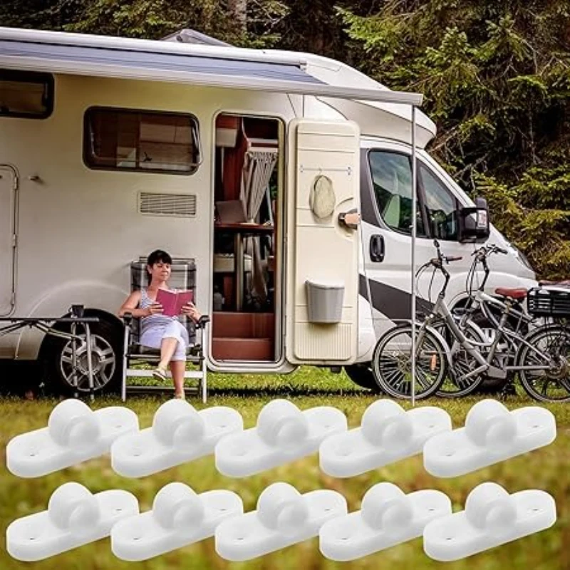 

10 Set Horizontal Awning Mounting Pole Brackets Portable Lightweight RV Awning Support Accessories For Caravans Awnings