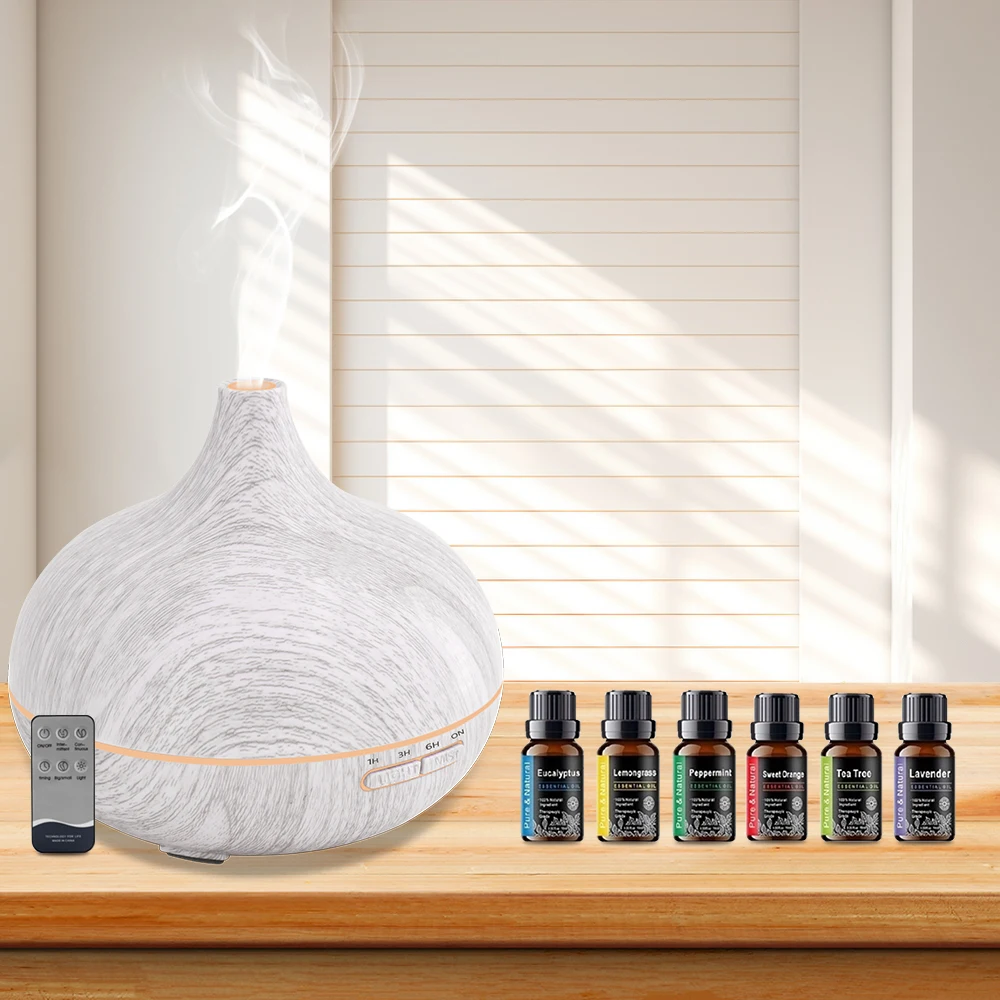 

New For Home 550ml For Home Essential Oil Aroma Oil Diffuser Ultrasonic Remote Control Air Freshener Humidifier Purifier wit
