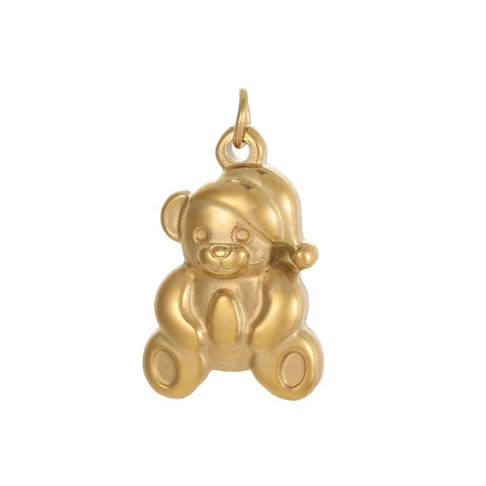 CARLIDANA nouveauté bricolage breloques en acier inoxydable plaqué or serpent ours en peluche abeille papillon pendentif Animal pour la fabrication de bijoux