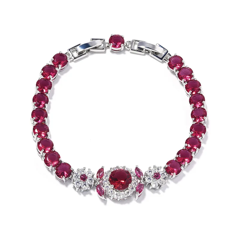 Natural Translucent Inlay Ladies Bracelet Flower Light Luxury Hot Sale Bracelet Jewellery Engagement Party Gift Dating M-70