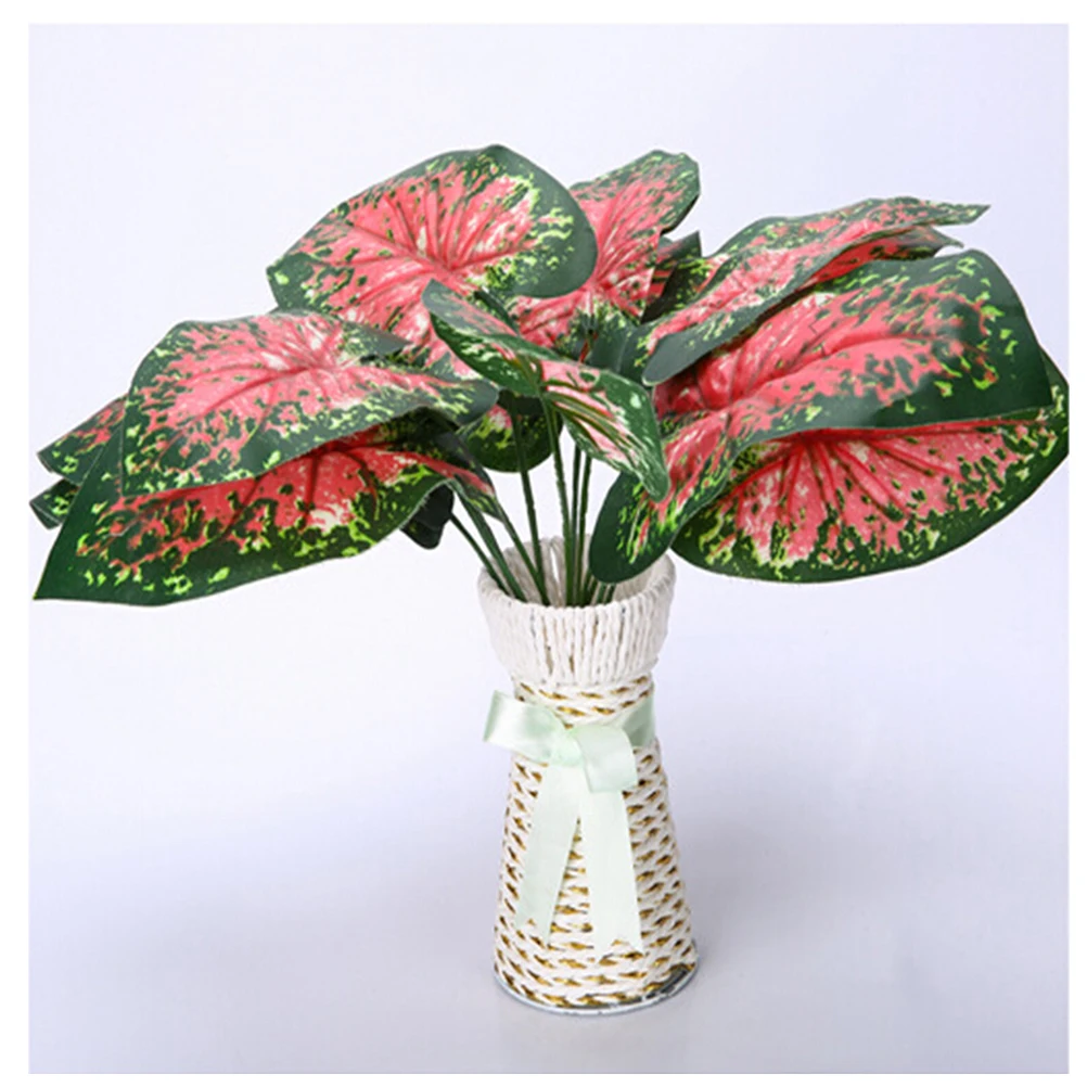

Artificial Plants Silk Leaves Lifelike Home Office Decor Fake Green Plant Indoor Party Supplies Real Touch