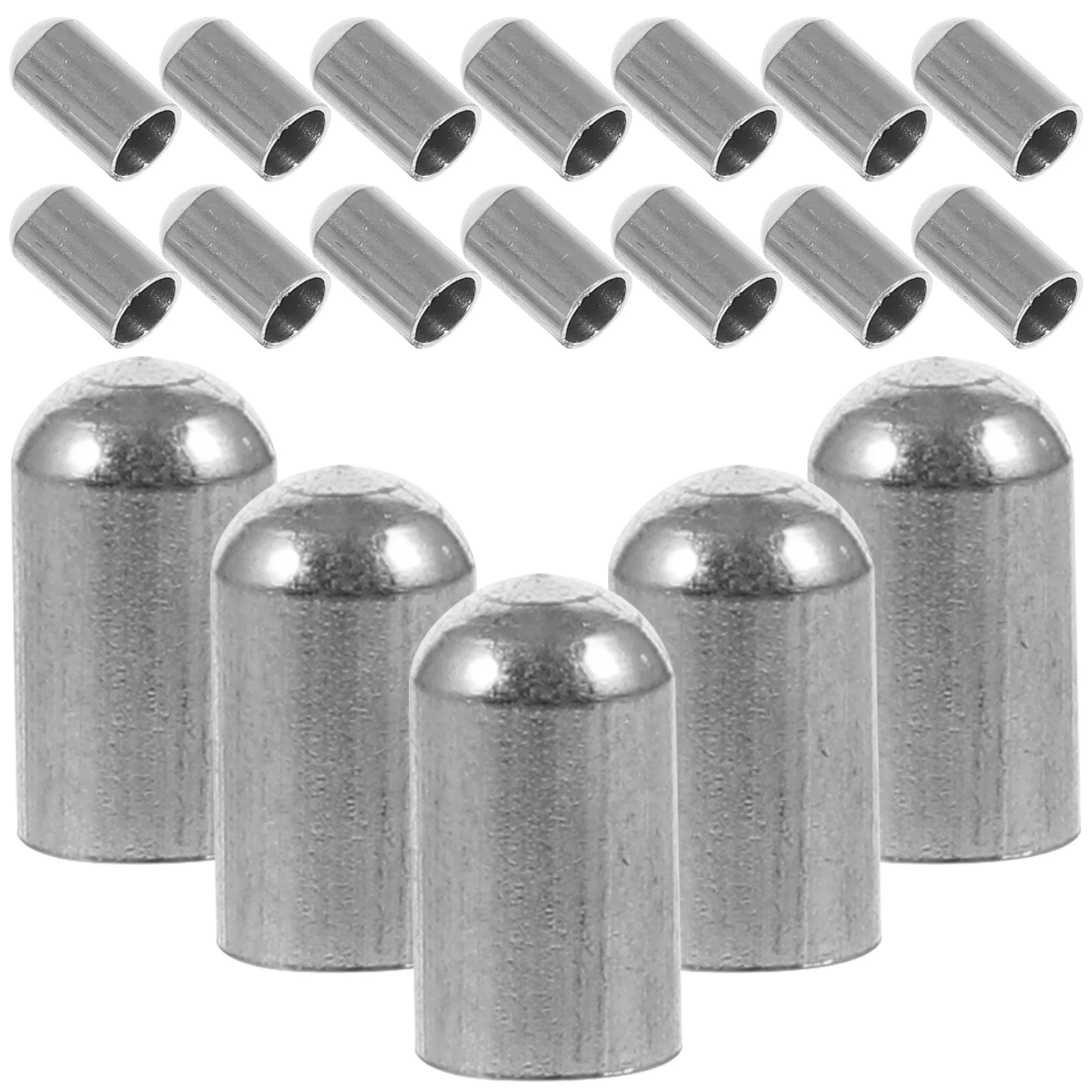 30pcs Stainless Steel Cord End Cap Rope Stopper For Bracelet Necklace Diy Jewelry Making Rope End Fastener Cord Lock