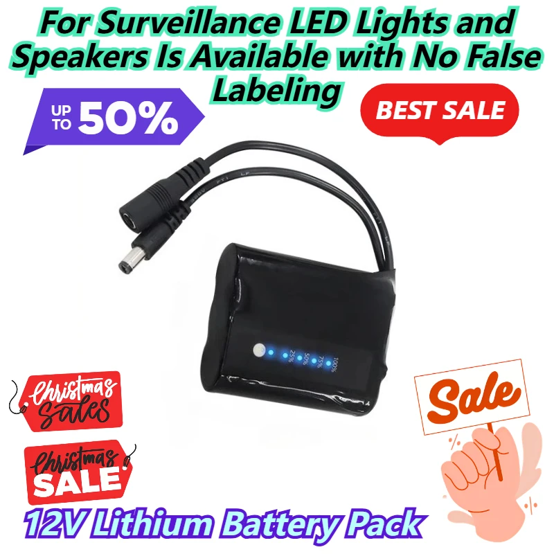 

12V Lithium Battery Pack For Surveillance LED Lights and Speakers Is Available with No False Labeling