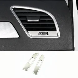 Car Dashboard Side Air Vent Knob Decoration Frame Cover Air Outlet Trim 2pcs For Audi A4 B8 2009-16 A5 Interior Auto Accessories