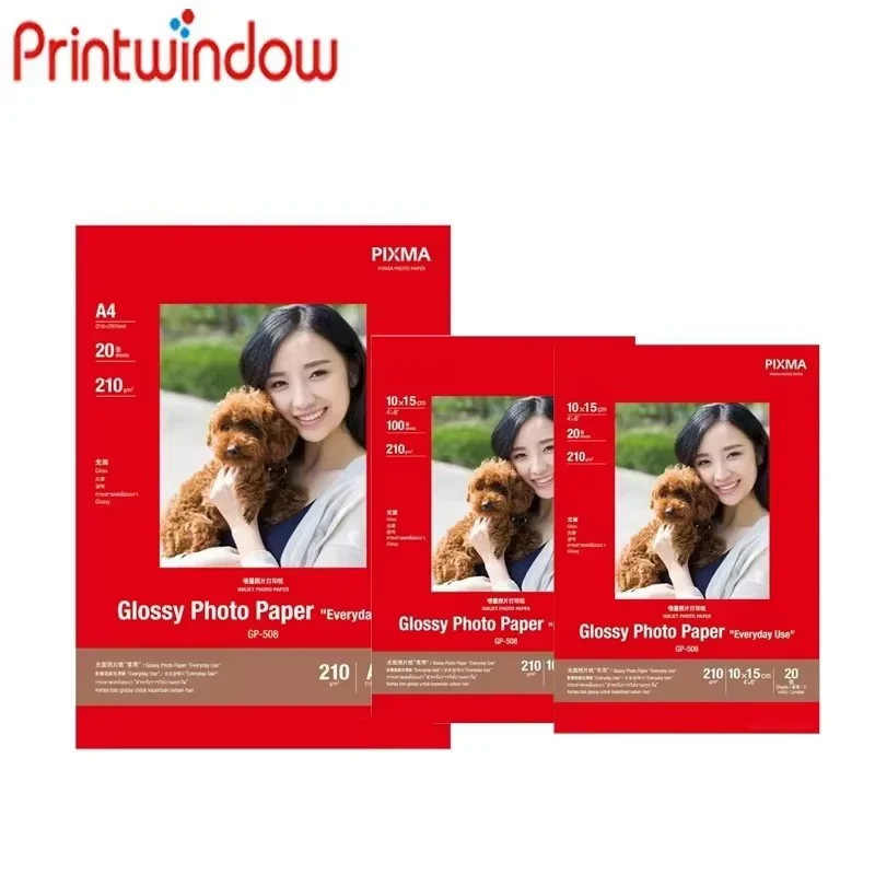 Original New GP-508 Glossy Photo Paper For Canon A4 A6 6 Inches Inkjet Printers High Quality