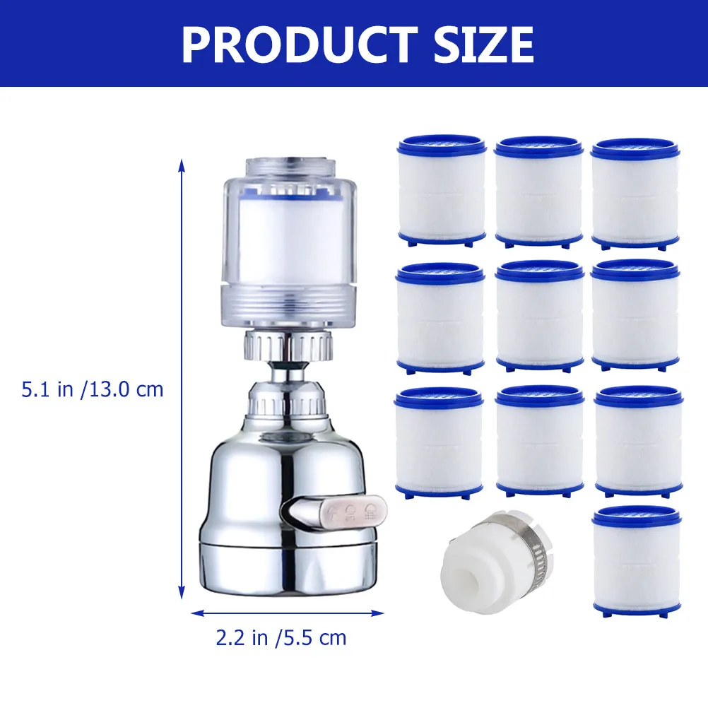 1 set Kitchen Filter Set 3 Modes Anti Splashing Extendable Sprayer Visible Tube Easy Install Water Filter Faucet Head Adapter