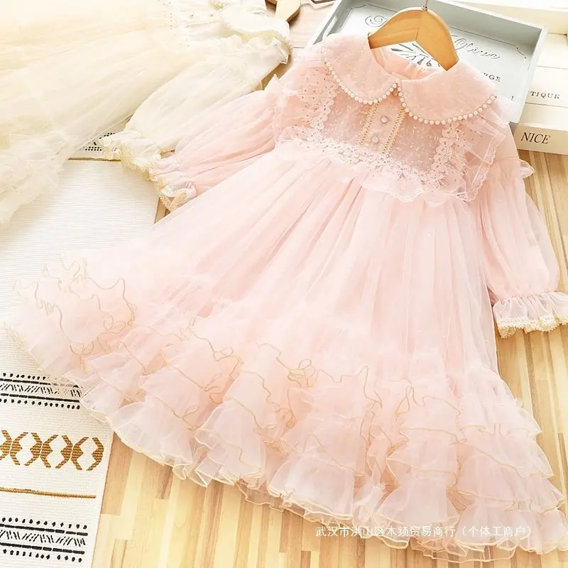 Girls dress autumn and spring new children's foreign style baby girl princess clothes