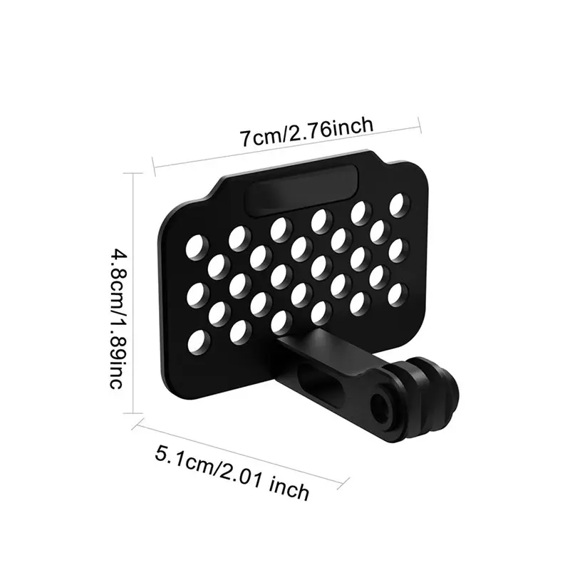 Delicate Texture-Professional-Grade Action Camera Tow Hook Mount Racing POV Bracket Ground-Level Flight Perspective Stable Front