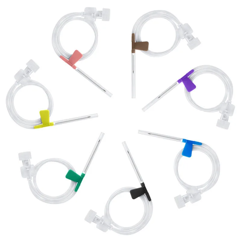 100 قطعة المتاح جمع الدم المعقمة القسطرة إبرة 20 جرام-26 جرام فراشة فراشة إبرة الحيوانات الأليفة الطبية الوريد فروة الرأس مجموعة