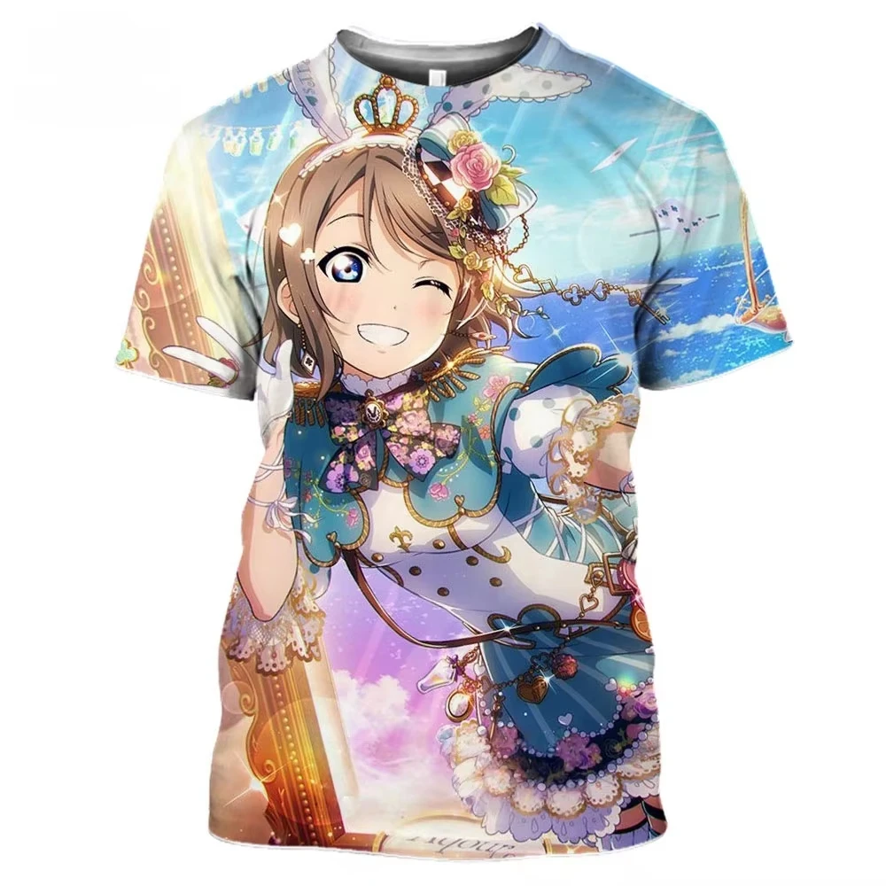 Summer Anime Love Live! T-Shirts 3D Print Men's Women's Short Sleeve O-Neck T Shirt Casual Harajuku Y2K Tops Tees Men Clothing